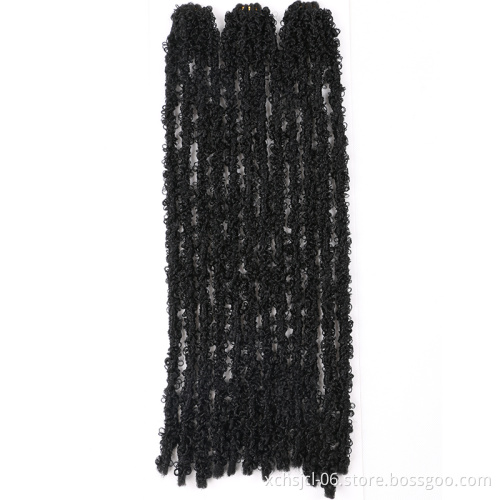 Butterfly Locs Crochet Hair Ombre Color Jumbo Yaki Hair Braid Faux Locs Extensions Pre Twisted Crochet Braiding Hair for Women